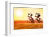 Bike Race, Motion Blur-soupstock-Framed Photographic Print