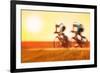 Bike Race, Motion Blur-soupstock-Framed Photographic Print