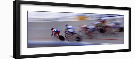 Bike Racers at Velodrome-Nancy & Steve Ross-Framed Photographic Print