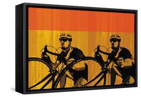 Bike racers-null-Framed Stretched Canvas