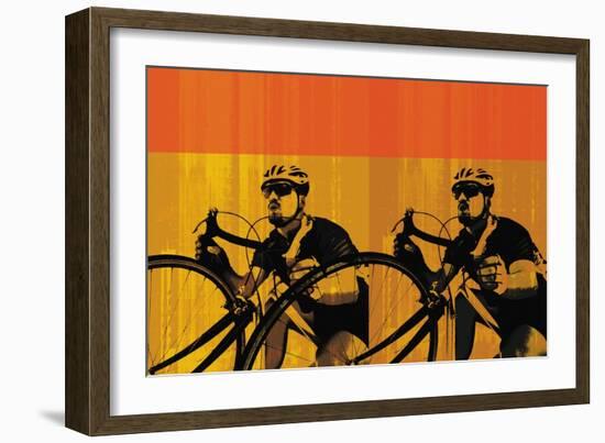 Bike racers-null-Framed Giclee Print