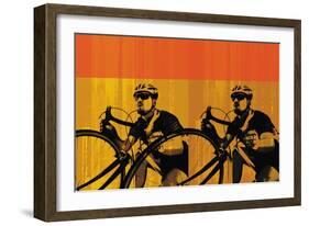 Bike racers-null-Framed Giclee Print