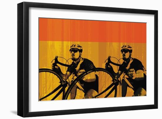 Bike racers-null-Framed Giclee Print