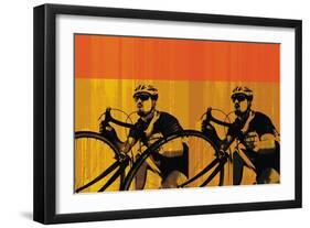 Bike racers-null-Framed Giclee Print