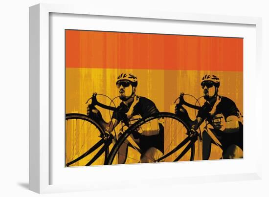 Bike racers-null-Framed Giclee Print