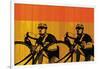 Bike racers-null-Framed Giclee Print