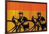 Bike racers-null-Framed Giclee Print