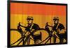 Bike racers-null-Framed Giclee Print