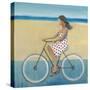 Bike Ride on the Boardwalk (Female)-Terri Burris-Stretched Canvas