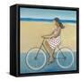 Bike Ride on the Boardwalk (Female)-Terri Burris-Framed Stretched Canvas