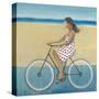 Bike Ride on the Boardwalk (Female)-Terri Burris-Stretched Canvas