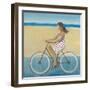 Bike Ride on the Boardwalk (Female)-Terri Burris-Framed Art Print