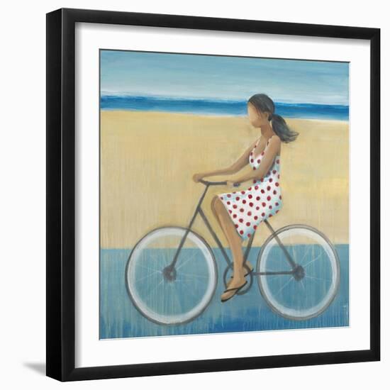 Bike Ride on the Boardwalk (Female)-Terri Burris-Framed Art Print