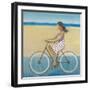 Bike Ride on the Boardwalk (Female)-Terri Burris-Framed Art Print