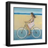 Bike Ride on the Boardwalk (Female)-Terri Burris-Framed Art Print