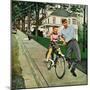 "Bike Riding Lesson", June 12, 1954-George Hughes-Mounted Giclee Print