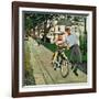 "Bike Riding Lesson", June 12, 1954-George Hughes-Framed Giclee Print