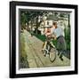 "Bike Riding Lesson", June 12, 1954-George Hughes-Framed Giclee Print