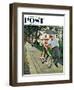 "Bike Riding Lesson" Saturday Evening Post Cover, June 12, 1954-George Hughes-Framed Giclee Print