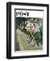 "Bike Riding Lesson" Saturday Evening Post Cover, June 12, 1954-George Hughes-Framed Giclee Print