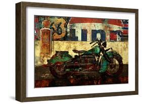 Bike Route 66 I-Eric Yang-Framed Art Print