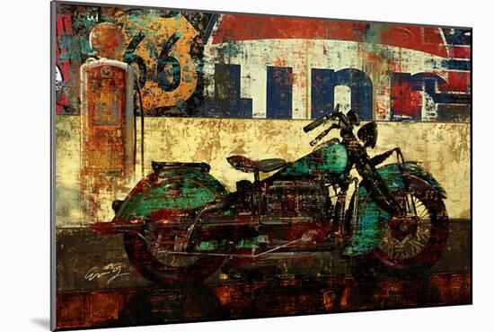 Bike Route 66 I-Eric Yang-Mounted Art Print