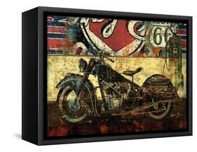 Bike Route 66 II-Eric Yang-Framed Stretched Canvas