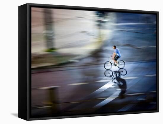 Bike Trick-Felipe Rodriguez-Framed Stretched Canvas