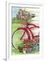 Bike With Birds And Flowers Flag-Melinda Hipsher-Framed Giclee Print