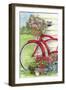 Bike With Birds And Flowers Flag-Melinda Hipsher-Framed Giclee Print