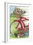Bike With Birds And Flowers Flag-Melinda Hipsher-Framed Giclee Print
