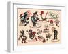 Biker Authentic Tattoo Flash by Norman Collins, aka, Sailor Jerry-null-Framed Art Print