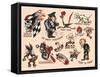 Biker Authentic Tattoo Flash by Norman Collins, aka, Sailor Jerry-null-Framed Stretched Canvas