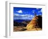 Biker Challenges Slickrock near Rockville, Utah, USA-Howie Garber-Framed Photographic Print