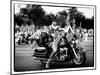 Biker, Harley Davidson, Black and White Photography, Vintage, California, United States-Philippe Hugonnard-Mounted Art Print