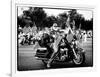 Biker, Harley Davidson, Black and White Photography, Vintage, California, United States-Philippe Hugonnard-Framed Art Print