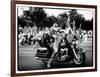 Biker, Harley Davidson, Black and White Photography, Vintage, California, United States-Philippe Hugonnard-Framed Art Print