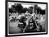 Biker, Harley Davidson, Black and White Photography, Vintage, California, United States-Philippe Hugonnard-Framed Art Print