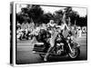 Biker, Harley Davidson, Black and White Photography, Vintage, California, United States-Philippe Hugonnard-Stretched Canvas