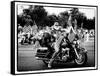 Biker, Harley Davidson, Black and White Photography, Vintage, California, United States-Philippe Hugonnard-Framed Stretched Canvas