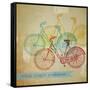 Bikes 1-Stella Bradley-Framed Stretched Canvas