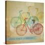 Bikes 1-Stella Bradley-Stretched Canvas