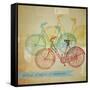 Bikes 1-Stella Bradley-Framed Stretched Canvas