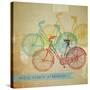 Bikes 1-Stella Bradley-Stretched Canvas