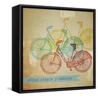 Bikes 1-Stella Bradley-Framed Stretched Canvas