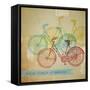 Bikes 1-Stella Bradley-Framed Stretched Canvas