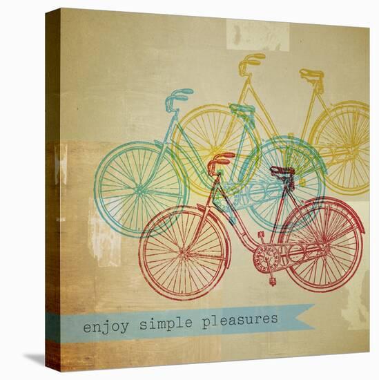 Bikes 1-Stella Bradley-Stretched Canvas
