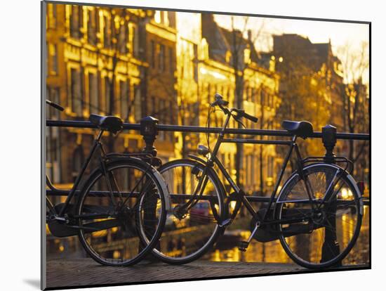 Bikes, Amsterdam, Holland-Peter Adams-Mounted Photographic Print