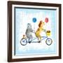 Bikes and Best Friends-Ling's Workshop-Framed Art Print