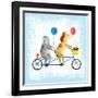 Bikes and Best Friends-Ling's Workshop-Framed Art Print